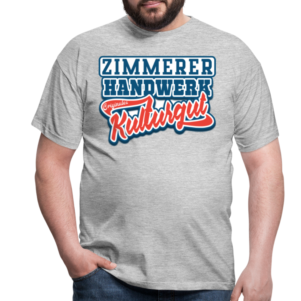 Zimmerer Originales Kulturgut - Männer T-Shirt - Grau meliert