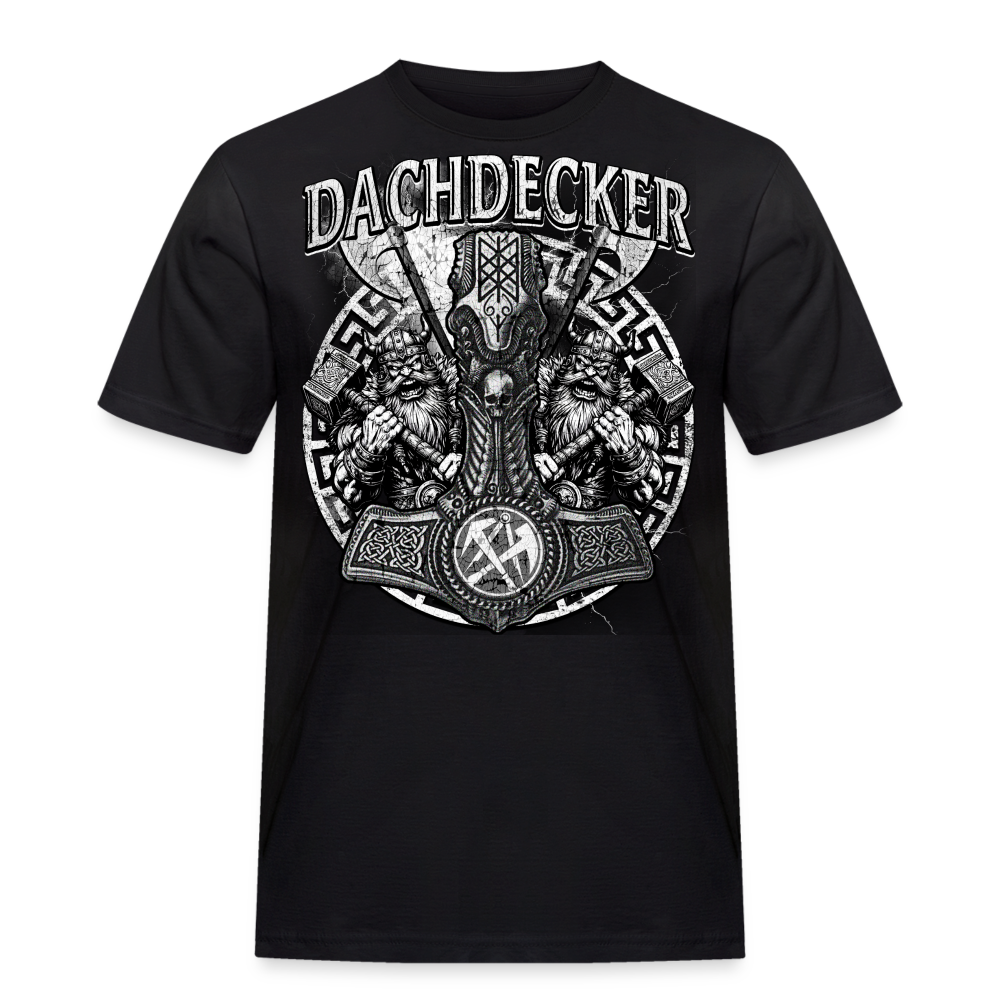 Dachdecker Viking T-Shirt - Schwarz